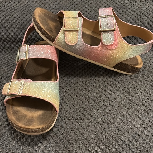 Girls Cat and Jack glitter sandals - Picture 3 of 6